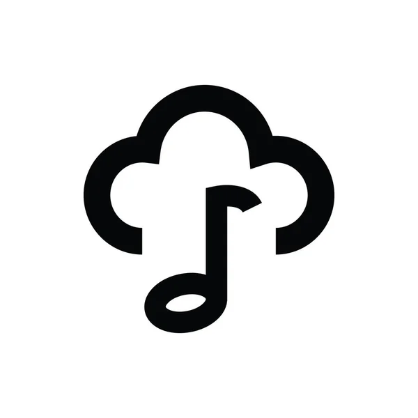 Icône Vectorielle Musique Cloud — Image vectorielle