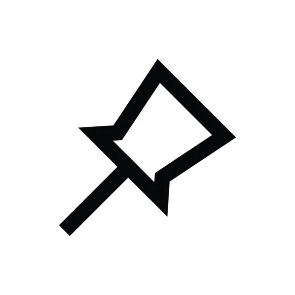Ikona Wektora Linii Pinów — Wektor stockowy