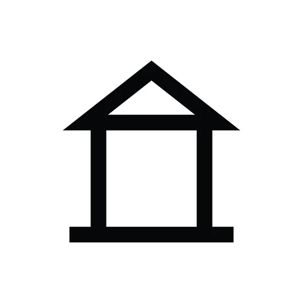 Maison Ligne Vecteur Icône — Image vectorielle