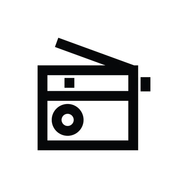 Linea Radio Icona Vettoriale — Vettoriale Stock