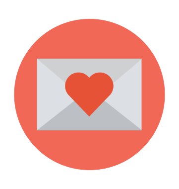 Zarf düz vektör simgesi 