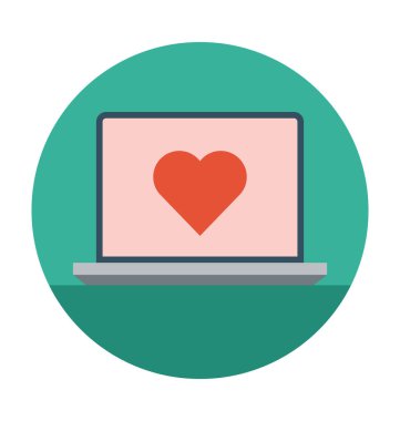 sevgi selamlar düz vektör simgesi 