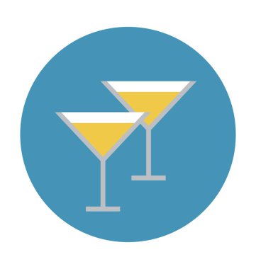 iki cam düz vektör simgesi 