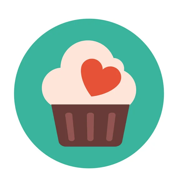 Muffin Flat Vector Icon — Stock Vector