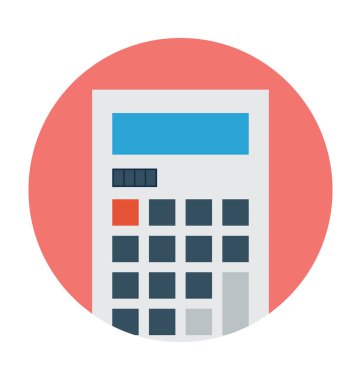 hesap makinesi düz vektör simgesi  