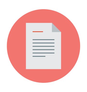 Fatura düz vektör simgesi  