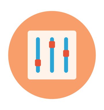 dengeleyici düz vektör simgesi  