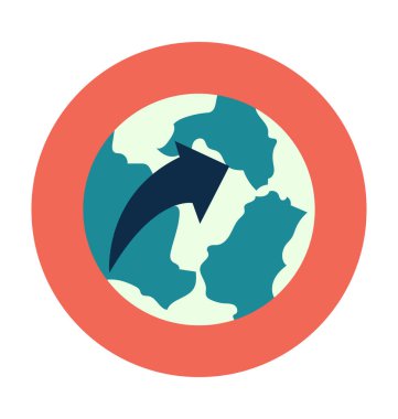 Düz vektör simge üzerindeki oku  