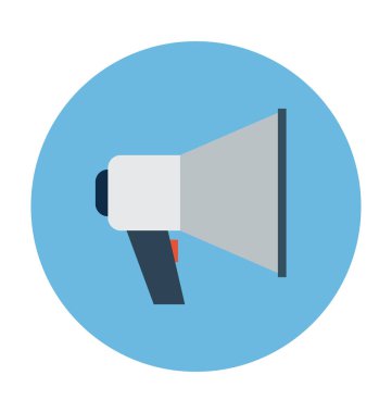 megafon düz vektör simgesi  