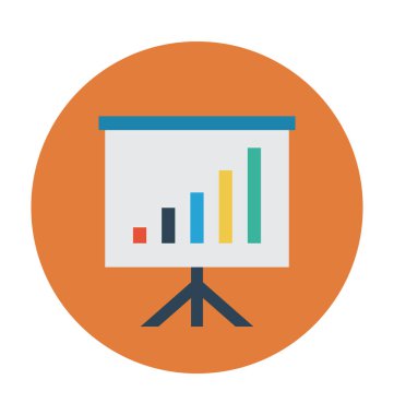 Şövale düz vektör simgesi  