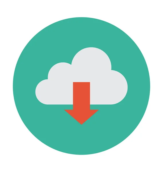 Icloud Flache Vektor Symbol — Stockvektor