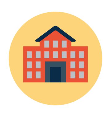 Tarihi bina düz vektör simgesi