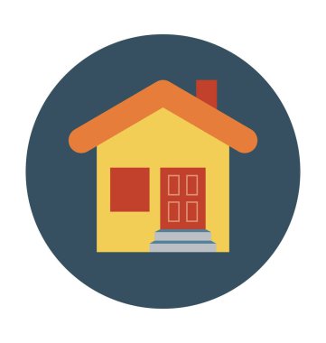 ev düz vektör simgesi