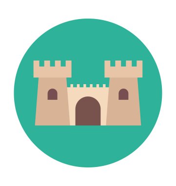 kale düz vektör simgesi