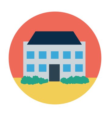 ahır düz vektör simgesi