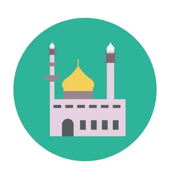 Mosque Flat Vector Icon — Stock Vector