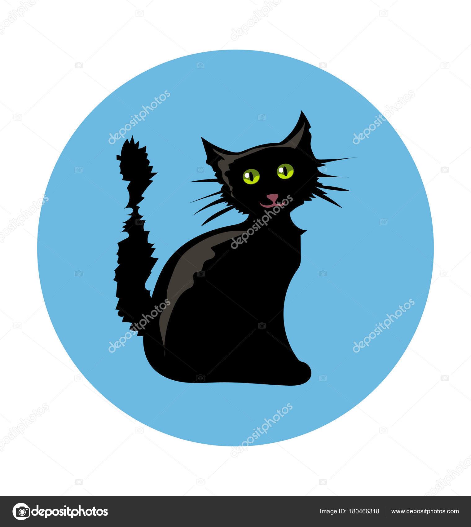 사악한 고양이 아이콘 스톡 벡터 - ©creativestall 180466318, image size:1520x1700