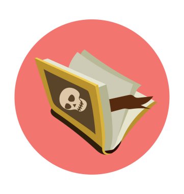 korku kitap düz vektör simgesi 