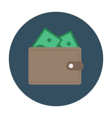 Cüzdan Düz Vektör Simgesi 