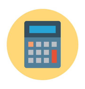 hesap makinesi düz vektör simgesi 