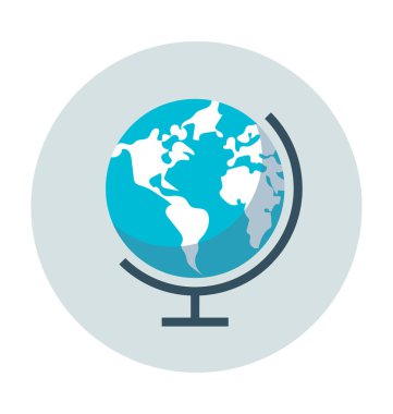 Dünya düz vektör simgesi 