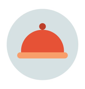 Resepsiyon zili düz vektör simgesi 