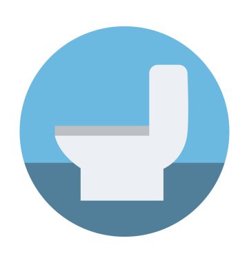 tuvalet düz vektör simgesi 