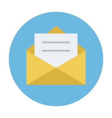 e-posta düz vektör simgesi  