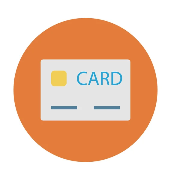 Cartão Crédito Ícone Vetor Plano — Vetor de Stock