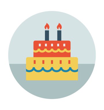 kek düz vektör simgesi 