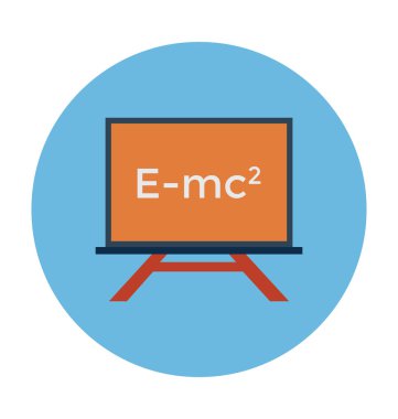 Kimya formül düz vektör simgesi 