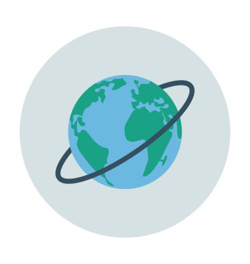 Dünya düz vektör simgesi 