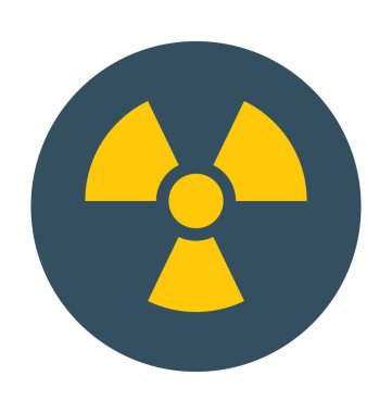 Tehlike düz vektör simgesi 