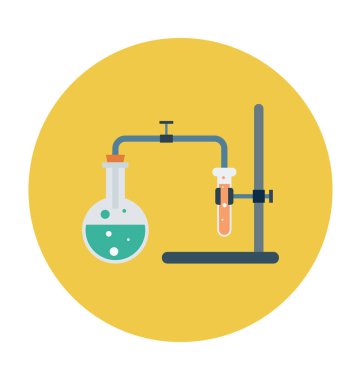 Deney düz vektör simgesi 
