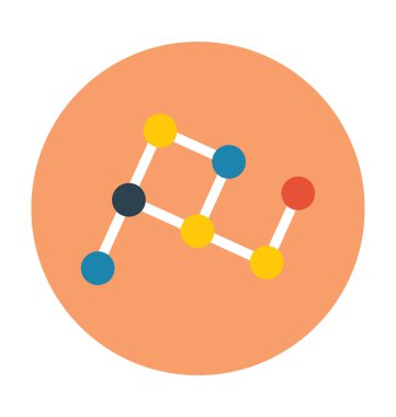 Samanyolu düz vektör simgesi 