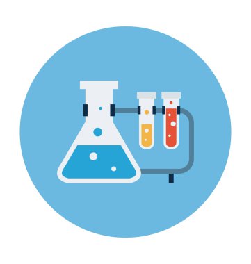 Deney düz vektör simgesi 