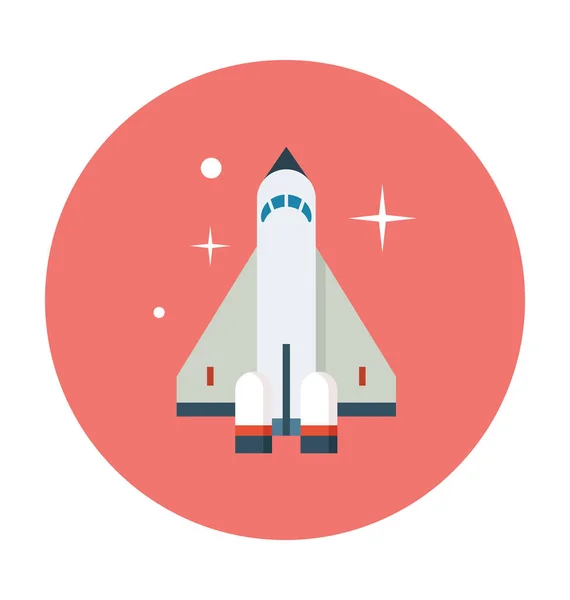 Rocket Flat Vector Icon — Stock Vector