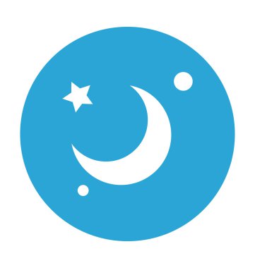 Ay düz vektör simgesi 