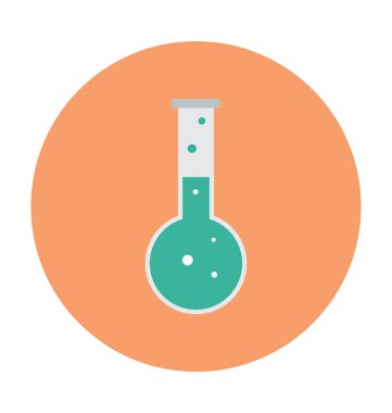 Kimyasal element düz vektör simgesi 