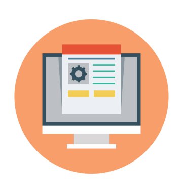 Web düz vektör simgesi 