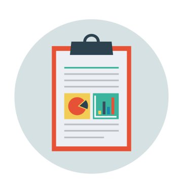 Pano listesi düz vektör simgesi 