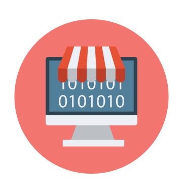 Evrensel kodları düz vektör simgesi 