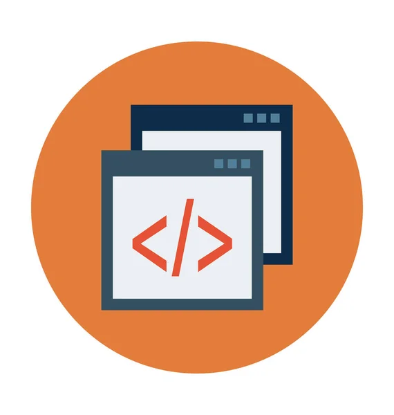 Php コード フラット ベクトル アイコン — ストックベクタ