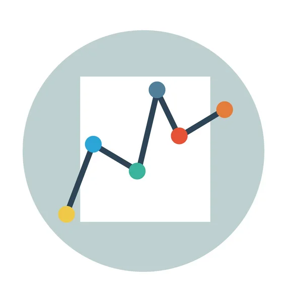 Artan Grafik Düz Vektör Simgesi — Stok Vektör