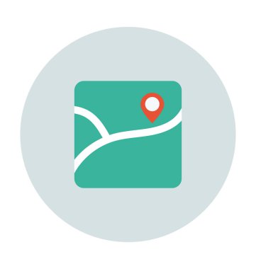 yön düz vektör simgesi 