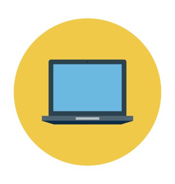 kişisel bilgisayar düz vektör simgesi 