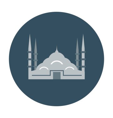 Taj mahal düz vektör simgesi 