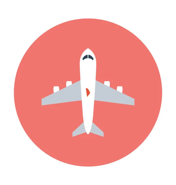 Avión Plano Vector Icono — Archivo Imágenes Vectoriales