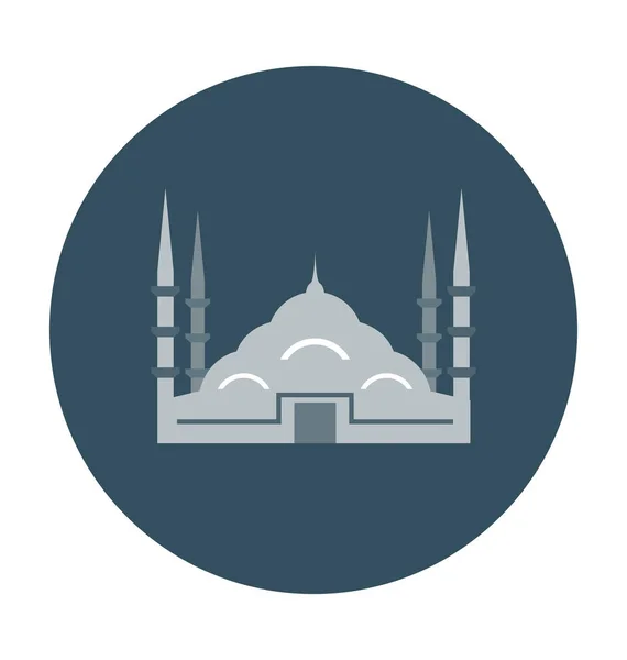 Taj Mahal Plano Vector Icono — Archivo Imágenes Vectoriales
