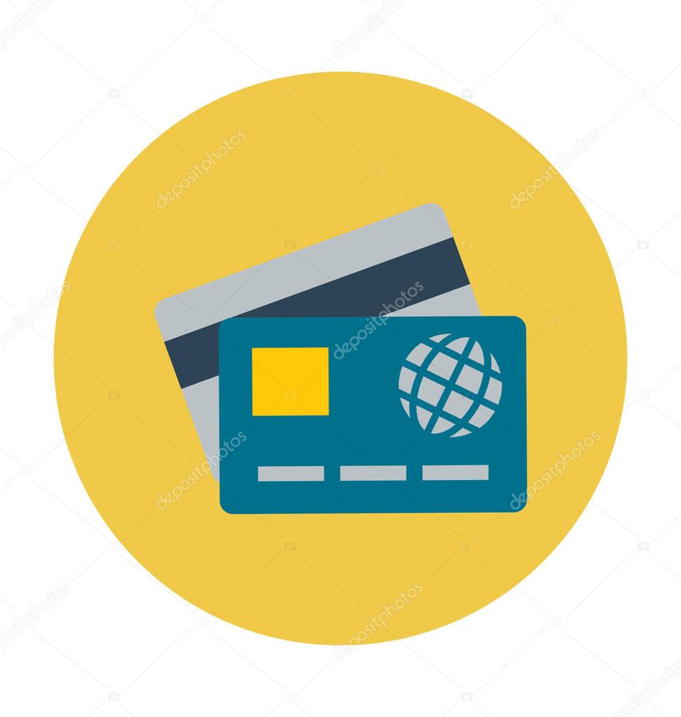 credit cards Flat Vector Icon 